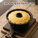 PURECOOK Carbon Steel Cake Mold Series | Gray | 2-Piece Non-Stick Pumpkin Chiffon Mold image 4