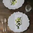 Maison by Premier Set of 4 33cm Dia White Reef Charger Plates image 2
