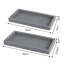 JORDAN&JUDY 2-Pack Gray Silicone Tray, Soft Material, Essential Bathroom Organizer image 5