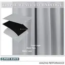 PONY DANCE Rideaux occultants à œillets, Largeur 117 x Hauteur 137 cm, Lot de 2 panneaux, gris argenté image 6