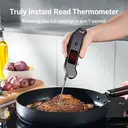 ThermoMaven Thermomètre à viande numérique, lecture instantanée 1 seconde, précision ±0,3°C, certifié NIST et NSF, écran LED rotatif, 100% étanche, noir image 3