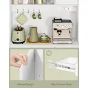 HaluPeit Meuble de cuisine, Buffet, Commode de cuisine avec prises et bandes lumineuses LED, avec plans de travail et 2 tiroirs, étagères réglables, cuisine, 40 x 100 x 180 cm, blanc image 7