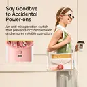 JISULIFE Life4 Ventilateur portable avec affichage LED - Rose image 6