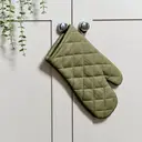 Dexam Single Oven Glove Love Colour 100% Cotton Olive Green image 3