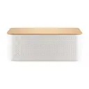 BODUM Bistro Boîte à pain grand modèle avec couvercle en bambou blanc - 24 x 37 x 14 cm image 1
