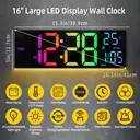 HATITANG PH-01 16" Digital Wall Clock Black image 6