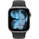 Apple Watch Series 11 GPS 42 mm, boîtier en aluminium gris sidéral, bracelet sport noir, taille S/M image 1