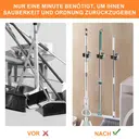 GARTOL 6 Piece Tool Holder, Broom Holder Wall, Garden Tool Holder, Wall Mount for Mop, Broom, Shovel, Tools image 4