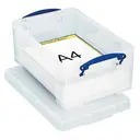 Really Useful Plastic Storage Box 9L Clear (Pack of 4) image 2