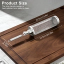 Huacan Panier de barbecue circulant amovible en acier inoxydable, outil de barbecue fumé, portable pour l'extérieur, 1 pièce image 4