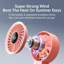 JISULIFE Life 7 Ventilateur portable 3-en-1 avec affichage LED - Rose image 4