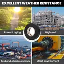 TAPEBEAR Lot de 10 rubans isolants noir - 19 mm x 20 m image 4