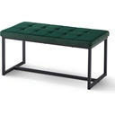 CLIPOP Dining Room Bench Seat Velvet Padded Cushioned Hallway Benches with Metal Frame Lounge Long Dinner Stool Green image 0
