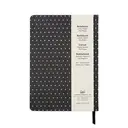 Jubiluu Carnet ligné A5 à couverture rigide en tissu avec marque-page et élastique - Navy Dots image 6