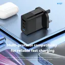 PAVAREAL K127CTC British standard GaN A+C+C PD65W charger set (dual flash charging) black image 7