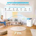 Humhold 12000 BTU mobiele airconditioner, 3,5 kW 3-in-1 AC-unit (koeling, ontvochtiger, ventilator), uiterst efficiënte slaapstand, automatische oscillatie met afstandsbediening, 24-uurs timer. image 5