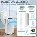 Humhold 9000 BTU mobiele airconditioner, 2,6 kW compacte 3-in-1 AC-unit, koelt tot 33 m², ontvochtiger & ventilator, stille slaapstand, 24-uurs timer, inclusief universeel raamkit image 8