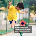 LONGSAIL Ballon de football en caoutchouc haute qualité Taille 4 Orange/Bleu image 3