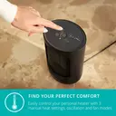 Duux Zone Personal Fan Heater – 1500W Ceramic, 60° Oscillation, 3 Heat Settings, Portable – Black, DXCH41UK image 2