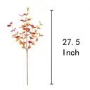Yuejia 3Pcs 27.5in/70cmArtificial Eucalyptus Stems Fall Decorations with Fall Eucalyptus Leaves Autumn Decorations for Office and Home Artificial Plants for Floral Arrangement image 2