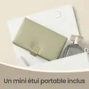 SONGMICSHOME Boîte de rangement pour bijoux à 3 niveaux, organisateur verrouillable avec poignée et 2 tiroirs, cadeau pour femme, usage voyage, vert image 5