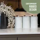 BLACKMOOR 3pc Tea, Coffee & Sugar Canister Set - Ivory image 2