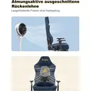 SYMINO Chaise de jeu ergonomique en cuir PU vintage avec support lombaire 3D et inclinable 90-155° - Bleu image 3