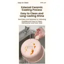 PURECOOK Colored Ceramic-Coated 316 Stainless Steel 2-Piece Milk Pot with Steamer Insert Series | 316 Milk Pot (Exterior: pink Ceramic Coating, Interior: 316 Stainless Steel), Stainless Steel Handle Wrapped in Silicone, Earless Steamer Insert, with Silicone Glass Lid image 2