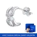 ALAIN MICHAL Intertwine Boucles d'oreilles argent 925 avec cadeau spécial Saint-Valentin image 0