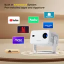 MAGCUBIC L018 - Projecteur intelligent 4K 1080P natif avec Autofocus, 650 ANSI, Wi-Fi et Bluetooth, Correction trapézoïdale automatique, Contrôle vocal image 3