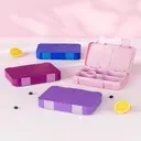 Boîte à lunch bento 5 compartiments Meoky avec double verrou - Rose image 1