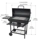 Huacan Folding board outdoor barbecue grill, courtyard grill, large portable barbecue grill, outdoor grill, American style home barbecue grill, 1 piece image 4