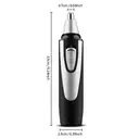 Sparoma Ear and Nose Hair Trimmer, Battery-Powered, Suitable for Ear and Nose Hair, Facial, Eyebrow, IPX7 Waterproof, Stainless Steel Blades, With Dust Cap – TC-3550, Black image 8