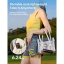 JISULIFE Life8 Plus Ventilateur portatif avec fonction batterie externe 4500 mAh et lampe de poche - Chocolat image 6