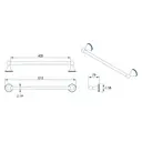 Croydex Westminster Bath Towel Rail Wall Mounted Chrome image 3