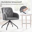 Kaufhof eetkamerstoel fluweel draaibaar 2-delig set, grijs image 5