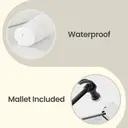 SONGMICSHOME Modular Shoe Storage Cabinet, 10-Compartment Organiser with Doors, Plastic Panels and Steel Frame, Entryway, White image 7