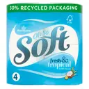 Morrisons Oh So Soft Fresh & Tropical Toilet Tissue, 3-Ply, 4 Rolls image 0