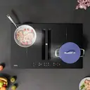 CIARRA CBBEH594BBFF One Plaque de cuisson à induction avec hotte intégrée et purification d'air Plasma⁺, 4 feux dont 2 zones flex et commandes tactiles - 83 cm image 4