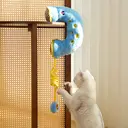 ZEZE Retro Telephone Shaped Pet Cushion, Soft Plush Cat Dog Mat (Blue/Yellow) image 0