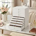 SONGMICSHOME HOME Boîte à bijoux à 10 niveaux - Blanc image 3