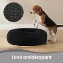 SONGMICS Lit apaisant en forme d’anneau pour chien, avec housse amovible et lavable, Noir - 70 x 20 cm image 6