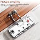 Kono Luggage Sets of 2 Piece Lightweight 20 inch ABS Hard Shell Travel Carry on Suitcase with TSA Lock + 12 inch Portable Hand Cabin Case (Cream White) image 3