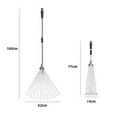 MADLAND The 15-tine leaf rake, when unfolded, measures 160 centimeters in length and 67 centimeters at its widest point image 5