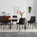 CLIPOP Dining Chairs Set of 2 Velvet Kitchen Chairs with Metal Legs Padded Counter Leisure Reception Chair for Dining Room Living Room Bedroom 0398 black 47*45*88.5cm image 8