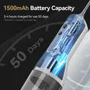 Sunluxy Portable Wireless Water Flosser – 140PSI High-pressure Pulsed Water Stream, 4 Modes, 260ml Detachable Tank, 50-Day Battery Life, Smart Memory Function, Equipped with 3 Types of Nozzles, Lightweight Design for Travel, L5 White image 4