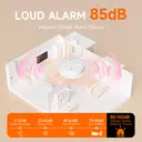 HEIMAN Smoke Detector, Radio Networkable, Wireless Smoke Detector Max. 40 Networkable Fire Alarms, 85 dB, 10 Year Battery, EN14604, with Mute Switch (Model 633-3 Pieces) image 9