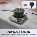 DAEWOO Single Stainless Steel Hot Plate - 1500W, Portable, SDA1731 image 4