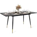 MEUBLES COSY Table à Manger Extensible avec Structure Métallique Noir image 0