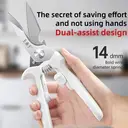 WANGMAZI Sécateur de cuisine en acier inoxydable 40Cr13 robuste et multi-usages avec poignées à ressort antidérapantes image 3